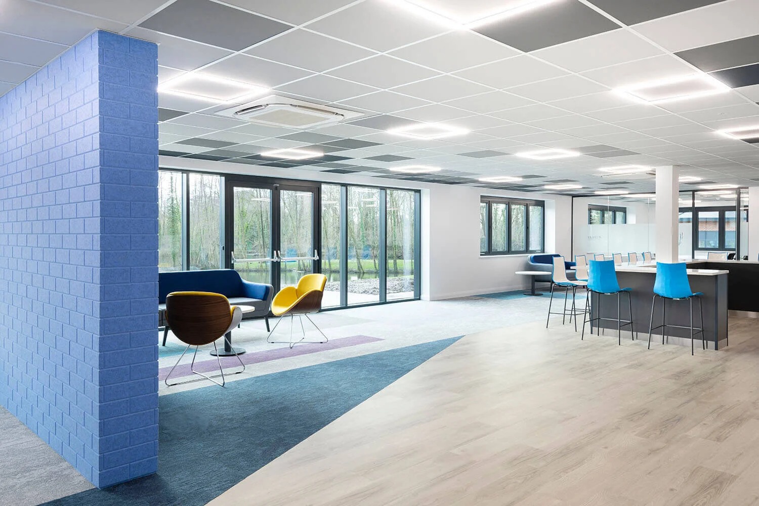 Gracelands | Foursquare Workspace Suspended ceiling grid installation in Southampton office interior by Foursquare Workspace.